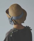 AND WOOL 〈UVカット加工〉〈軽くて折りたためる〉リボンの帽子