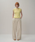 ATON NATURAL DYED COTTON LAWN | ツータックイージーパンツ