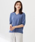 J.PRESS LADIES L 【洗える】COTTON LINEN Vネック ニット