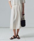 BEIGE， BERNARD / リネン混 ゴールドジップ ハイウエススカート