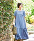 Tiaclasse 【洗える】ギャザーヘムフレアワンピース
