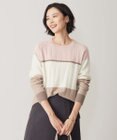 J.PRESS LADIES 【洗える】WOOL BLEND AIR カラーブロック ニット