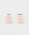 Phoebe 【金属アレルギー対応】パワーストーンバーピアス　ローズクォーツ/天然石