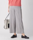 J.PRESS LADIES 【洗える】T/Rシャークスキン セミワイド パンツ