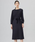J.PRESS LADIES L 【セットアップ対応】ウールスムース タックディテール ワンピース