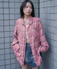WEGO チェックBIGネルシャツ