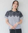 自由区 L 【洗える】レース Tシャツ