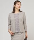 J.PRESS LADIES S 【セットアップ対応・人気素材】コットンFITTY ノーカラー ジャケット