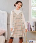 組曲 KIDS 【150-160㎝】チェック ワンピース