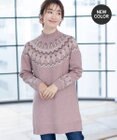 Tiaclasse L 【洗える】ノルディック柄ニットチュニック