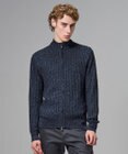 JOSEPH HOMME 【新柄】シルクバルキー　ハイネックジップアップニット