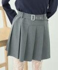 earth music&ecology ベルト付きプリーツミニスカート