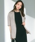 23区 L 【接触冷感性/洗える】フィブリルツイル ハーフスリーブ ジャケット