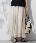 23区 【洗える】ソフトオーガンジー タック スカート