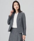J.PRESS LADIES 【セットアップ対応】ウールスムース ノーカラー ジャケット