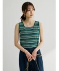 Green Parks スクエアネックニットタンクトップ
