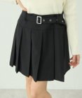 earth music&ecology ベルト付きプリーツミニスカート