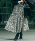 23区 【洗える】フレンチペイズリーデシン ティアードスカート