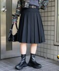 WEGO ベルト付プリーツミドルスカート