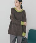 AMERICAN HOLIC 起毛バイカラーニットプルオーバー