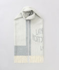 AURORA 【 LANVIN COLLECTION（ランバン コレクション） 】カシミヤ100%ジャカードマフラー(WASH)