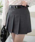 WEGO ベルト付プリーツミニスカパン