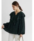 Green Parks 柄アソートラッフル衿ブラウス