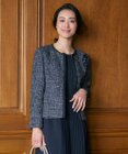 J.PRESS LADIES ファンシーツイード ノーカラー ジャケット
