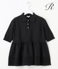 23区 L 【R(アール)】フォルムニット ペプラム ポロシャツ