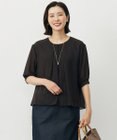 J.PRESS LADIES 【洗える】ドットフロッキープリント フレア カットソー