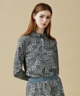 23区GOLF 【WOMEN】【日本製】チェック柄 長袖ポロシャツ