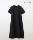 23区 L 【エステータ】ウールリネン 半袖フレアワンピース