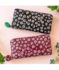 tsumori chisato CARRY グリッターフラワー ラウンドファスナー 長財布