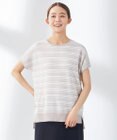 J.PRESS LADIES 【洗える・抗菌防臭】コットンアセテート ランダムガーター柄 ニット
