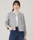 ANY SIS L 【洗える】ネップツイード ジャケット