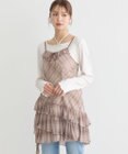 earth music&ecology フロントリボンチェックミニキャミワンピース