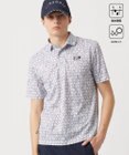 23区GOLF 【MEN】【吸水速乾/UVカット】ロゴ総柄プリント 半袖ポロシャツ