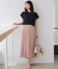 ANY SIS 【撥水】サテンナローフレア スカート