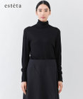 23区 L 【エステータ】シルクリブ タートルニット
