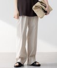 23区 S 【洗える】リネンレーヨンストレッチ ドロスト ワイド パンツ