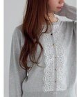 Te chichi フロントレースクルーネックカーディガン