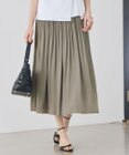 自由区 L 【デザインアップデート・ウエストゴム・セットアップ対応・セレモニー・通勤】ライトサテンプリーツ スカート