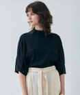 BEIGE， 【洗える】NADIA / ボリュームスリーブ半袖ボトルネックニット