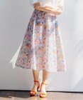 組曲 L 【洗える・シワになりにくい】フルラージュプリント スカート