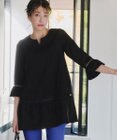 Tiaclasse L 【洗える】はしごレースフレアスリーブチュニックブラウス