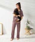 OP／FILA 【FILA】犬や猫の毛がつきにくいルームウェア上下セット/半袖