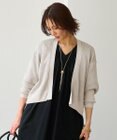 自由区 【洗える・XSサイズあり】ハイツイストコットンアセテートメッシュ カーディガン