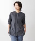 J.PRESS LADIES 【WEB限定カラーあり・洗える】ラミーポプリン バンドカラー ブラウス