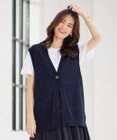 J.PRESS LADIES 【洗える】 LICOテープベスト ニット ジレ