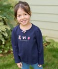 ANY KIDS テディベリー刺繍 長袖Tシャツ